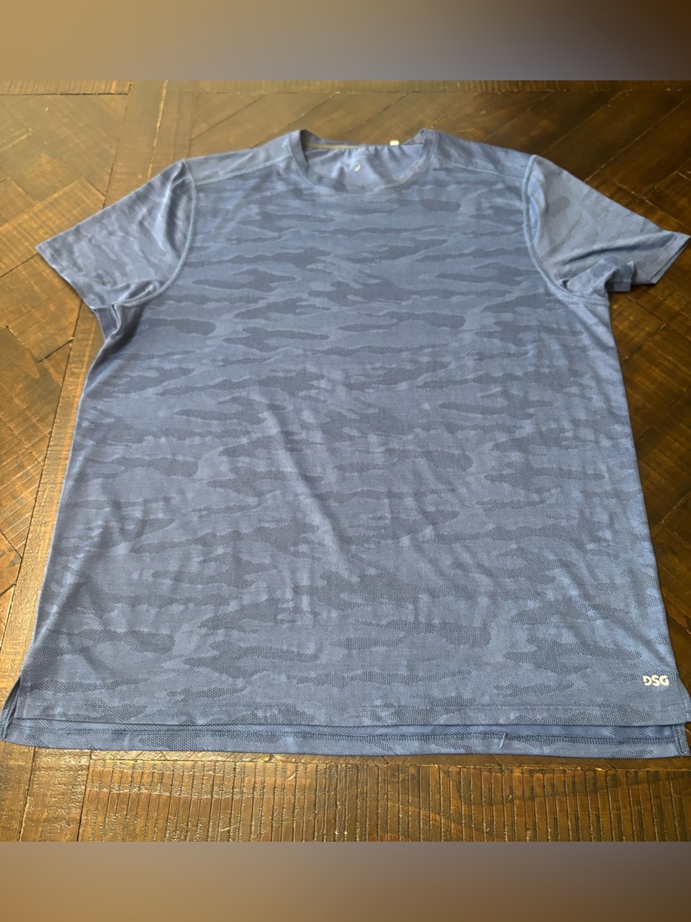 Men's Short-Sleeve Camouflage Texture T-Shirt - Blue